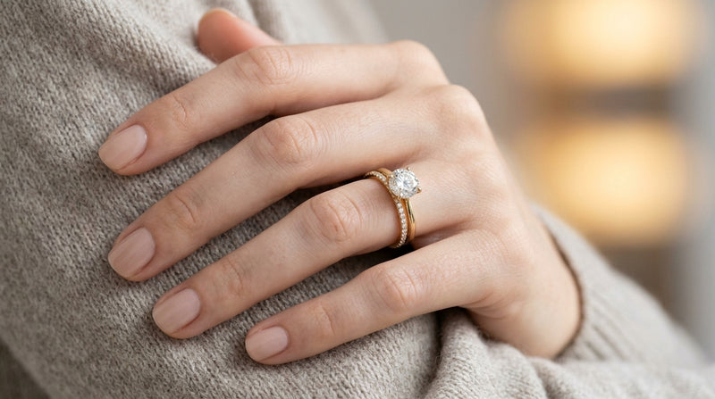 Pairing a Solitaire Ring With a Wedding Band: What Works