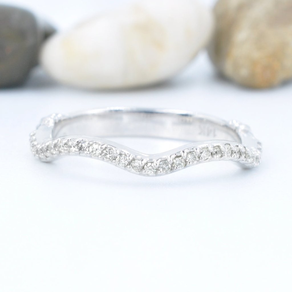 Brilliant 0.15 CT Round Cut Diamonds - Wedding Ring in 14KT White Gold - Primestyle.com