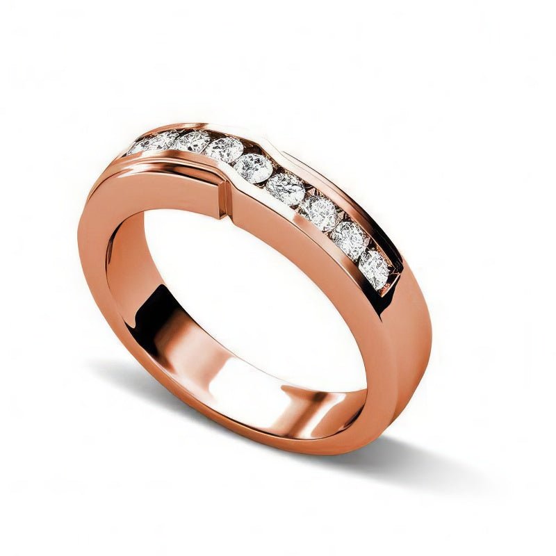0.40 CT Round Cut Natural Diamonds - Wedding Band