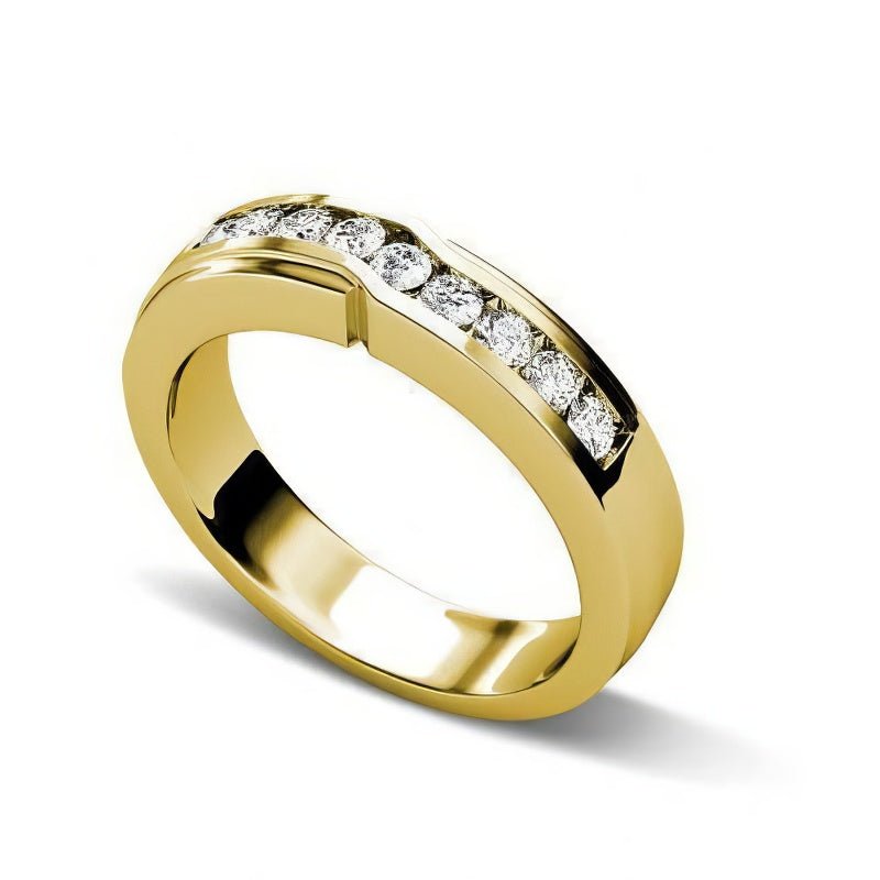0.40 CT Round Cut Natural Diamonds - Wedding Band - Primestyle.com