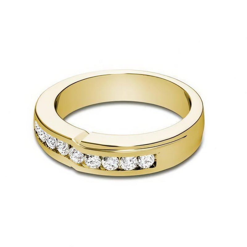 0.40 CT Round Cut Natural Diamonds - Wedding Band - Primestyle.com