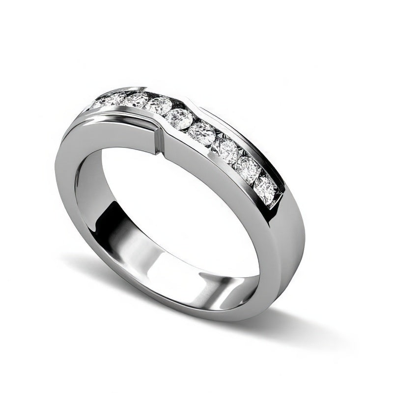 0.40 CT Round Cut Diamonds - Wedding Band