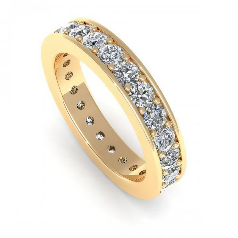 0.50-2.00 CT Round Cut Diamonds - Eternity Ring