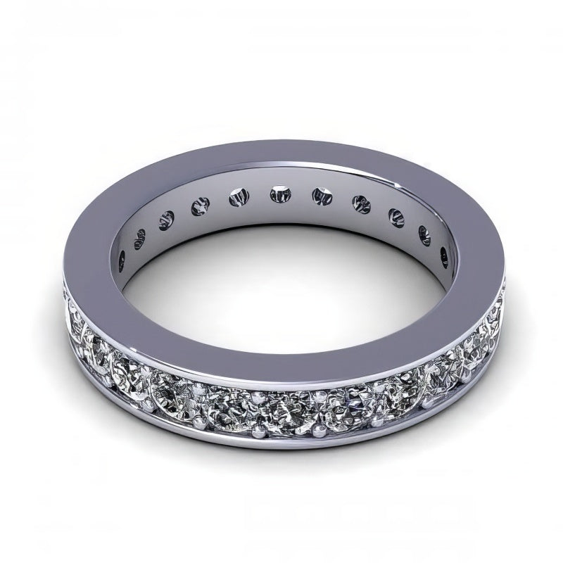 0.50-2.00 CT Round Cut Diamonds - Eternity Ring