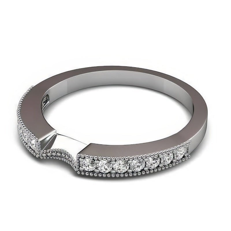 0.50 CT Round Cut Natural Diamonds - Wedding Band