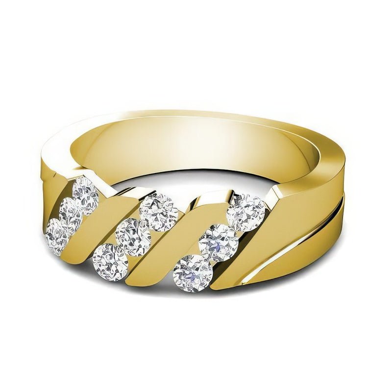 0.55 CT Round Cut Natural Diamonds - Wedding Band