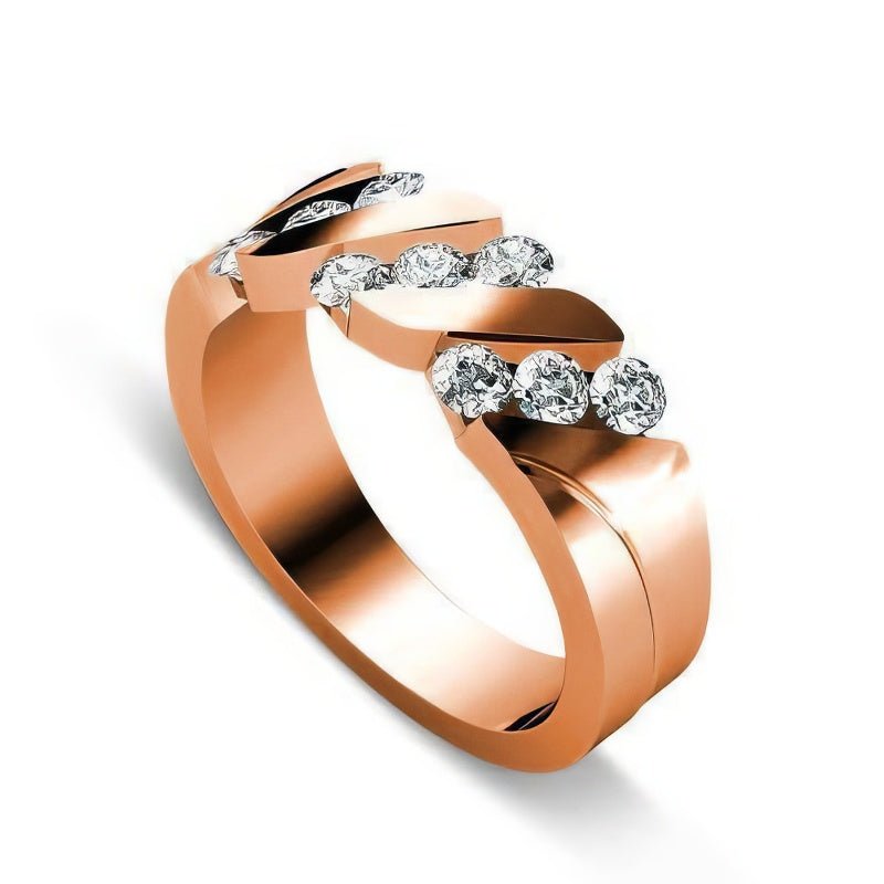 0.55 CT Round Cut Natural Diamonds - Wedding Band