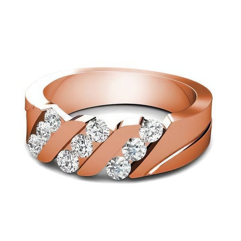 0.55 CT Round Cut Natural Diamonds - Wedding Band