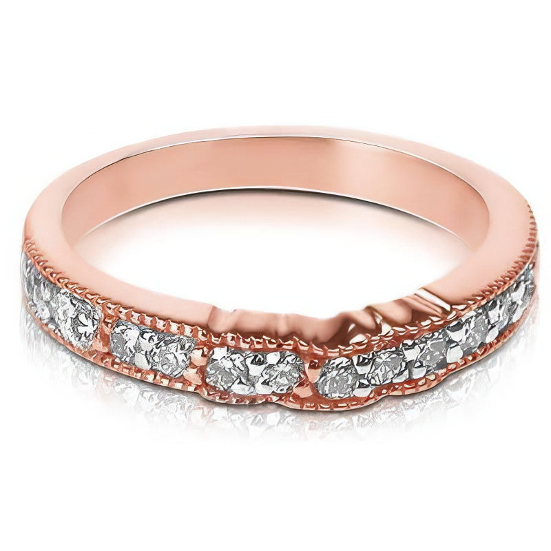 0.60 CT Round Cut Natural Diamonds - Wedding Band