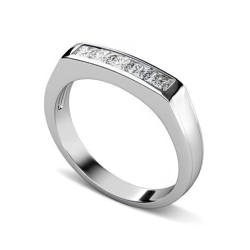 0.65 CT Princess Cut Diamonds - Wedding Band