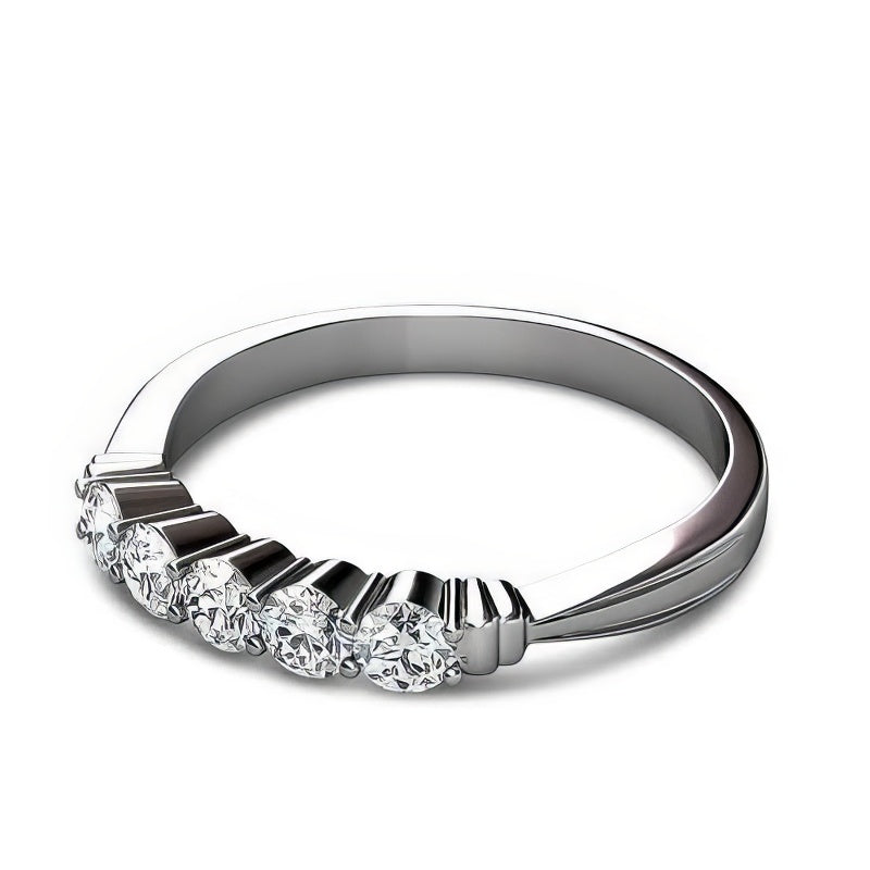 0.65 CT Round Cut Diamonds - Wedding Band