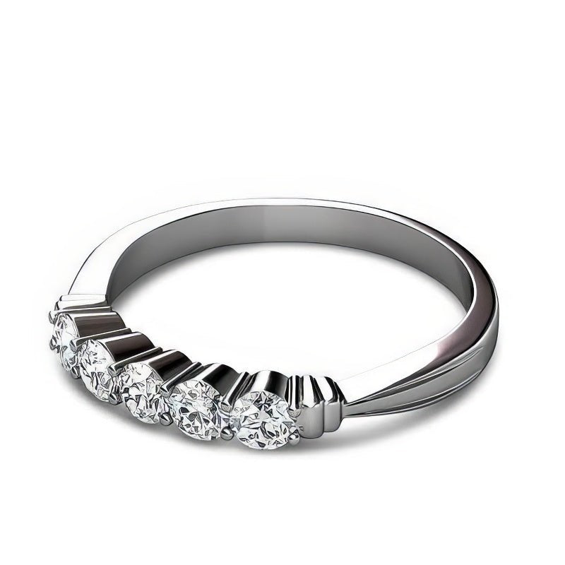 0.65 CT Round Cut Natural Diamonds - Wedding Band