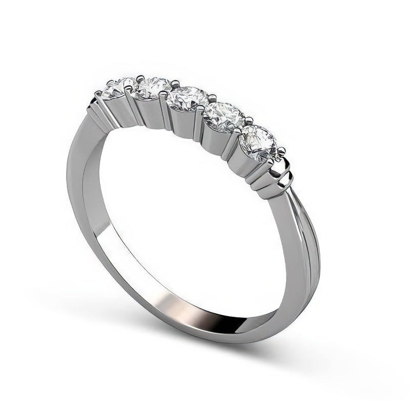 0.65 CT Round Cut Natural Diamonds - Wedding Band