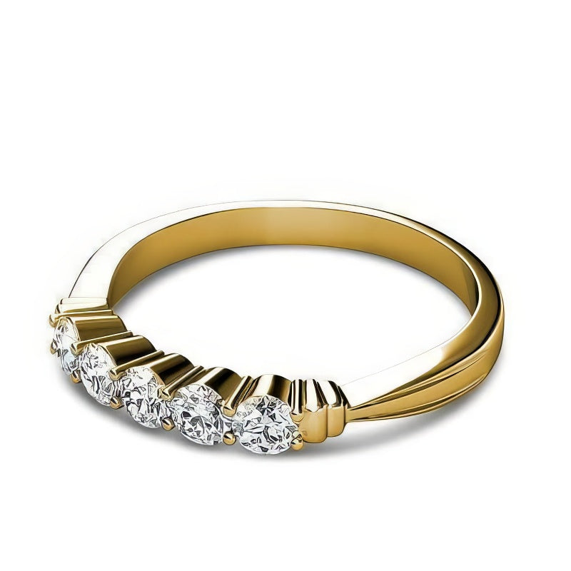 0.65 CT Round Cut Natural Diamonds - Wedding Band