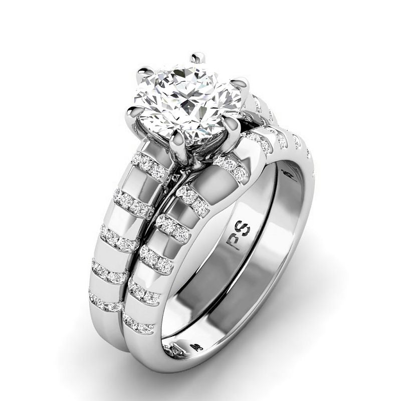 0.80 - 6.30 CT Round Cut Diamonds - Bridal Set - Primestyle.com