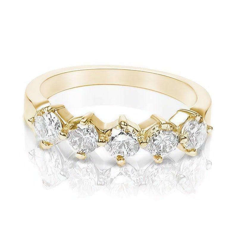 0.80 CT Round Cut Natural Diamonds - Wedding Band