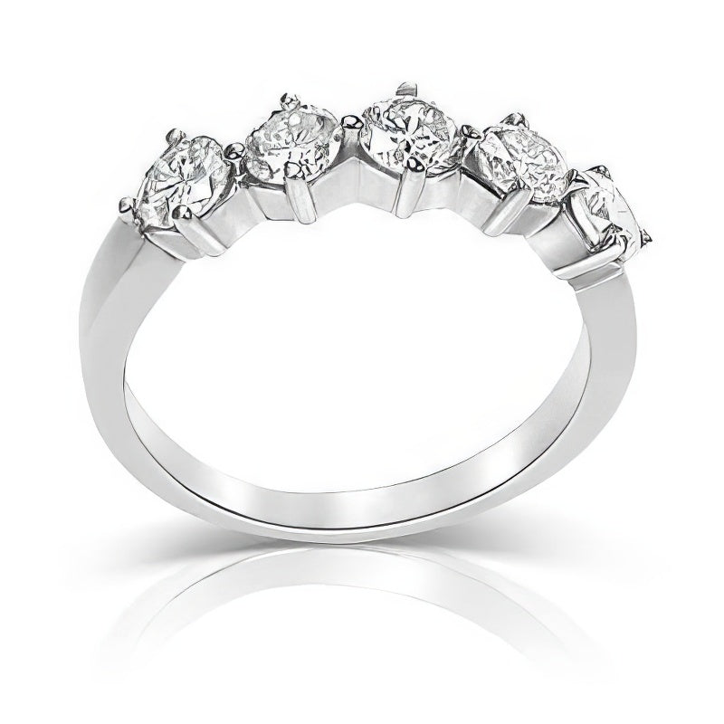 0.80 CT Round Cut Diamonds - Wedding Band