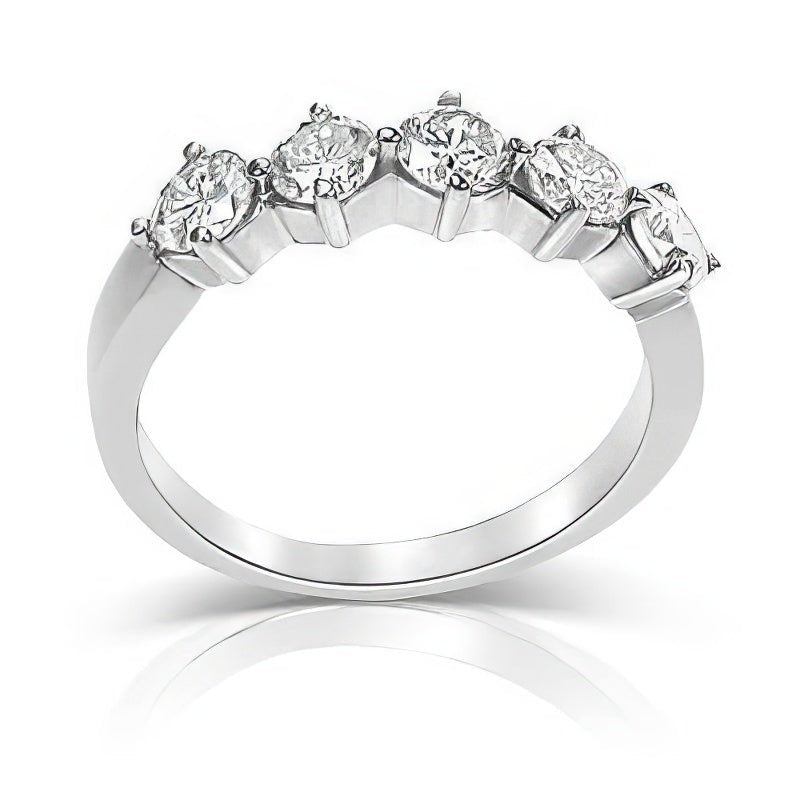 0.80 CT Round Cut Natural Diamonds - Wedding Band - Primestyle.com