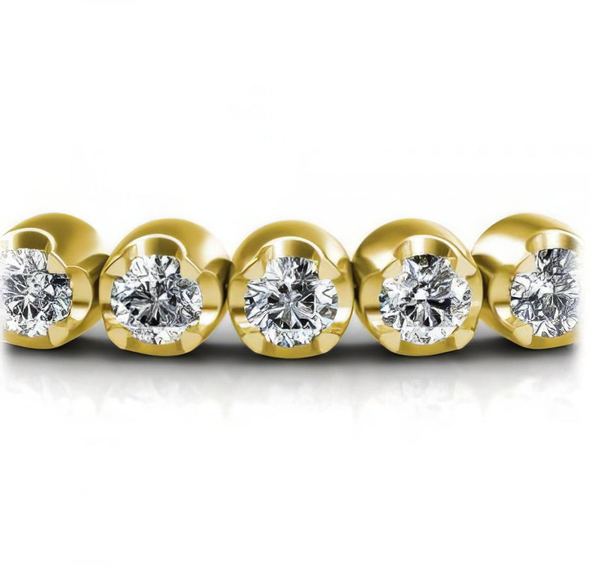 1.00-3.50 CT Round Cut Natural Diamonds - Tennis Bracelet