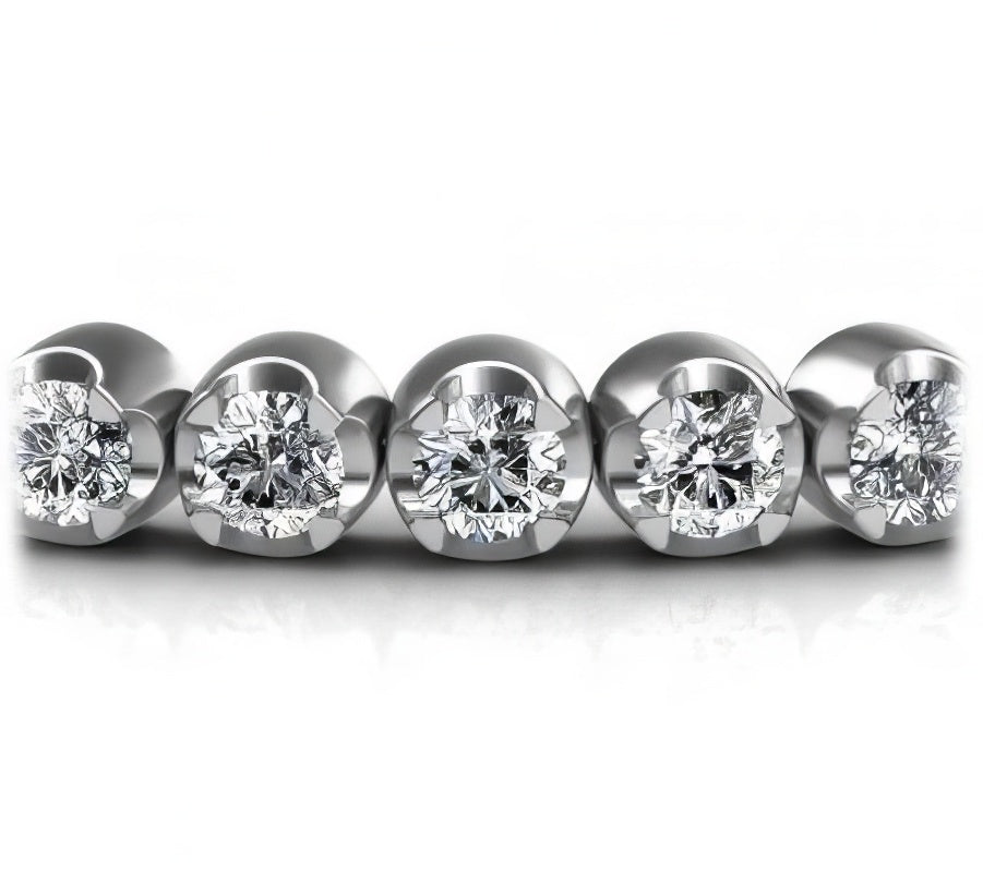 1.00-3.50 CT Round Cut Natural Diamonds - Tennis Bracelet
