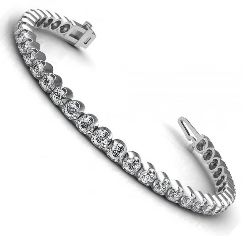 1.00 - 3.50 CT Round Cut Diamonds - Tennis Bracelet - Primestyle.com