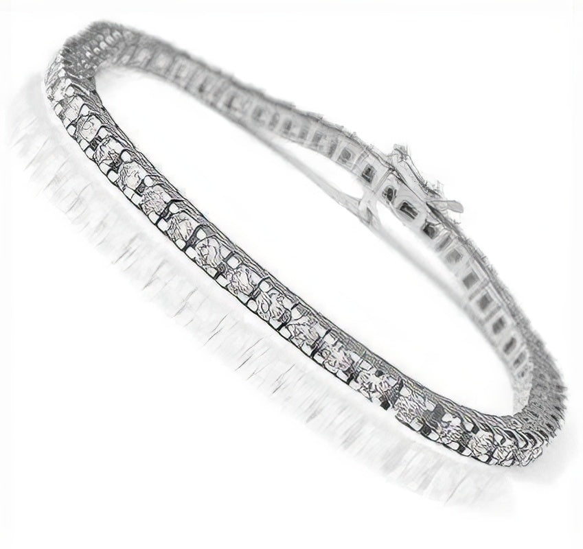 1.00-6.00 CT Round Cut Diamonds - Tennis Bracelet