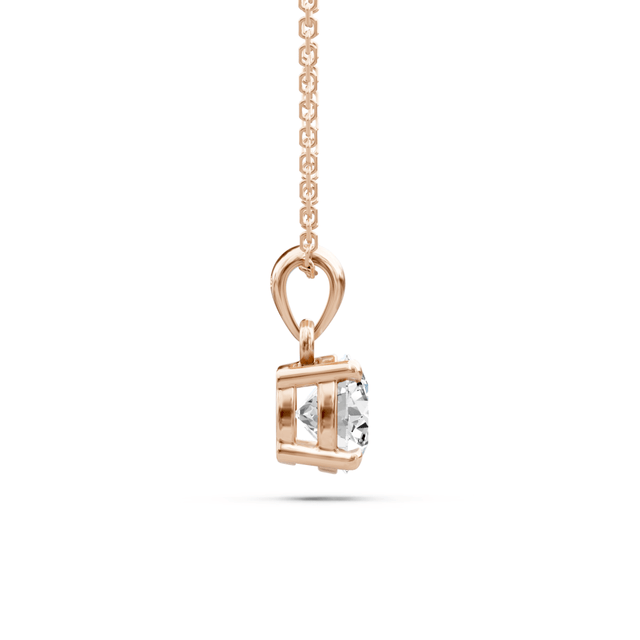 0.35-1.50 CT Round Cut Natural Diamonds - Solitaire Pendant