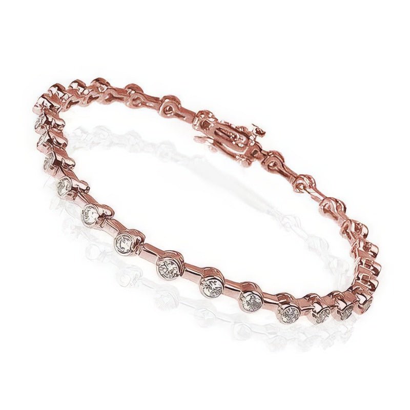 1.10-3.00 CT Round Cut Diamonds - Tennis Bracelet