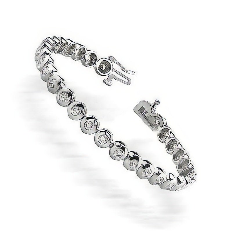1.10 - 6.00 CT Round Cut Diamonds - Tennis Bracelet - Primestyle.com