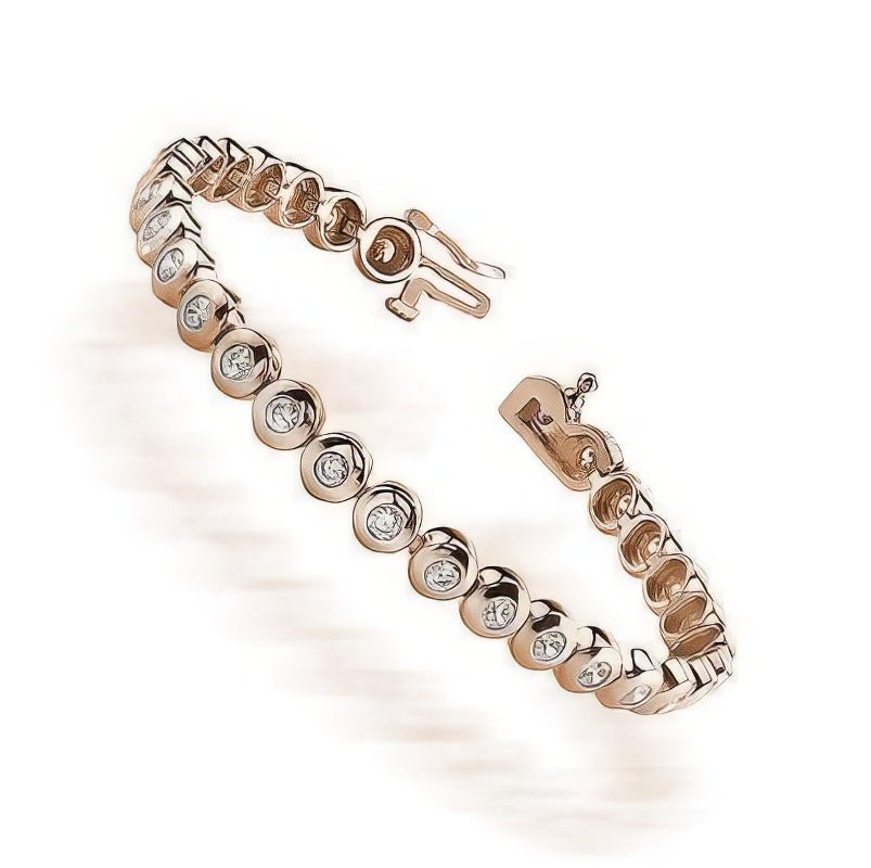 1.10 - 6.00 CT Round Cut Diamonds - Tennis Bracelet - Primestyle.com