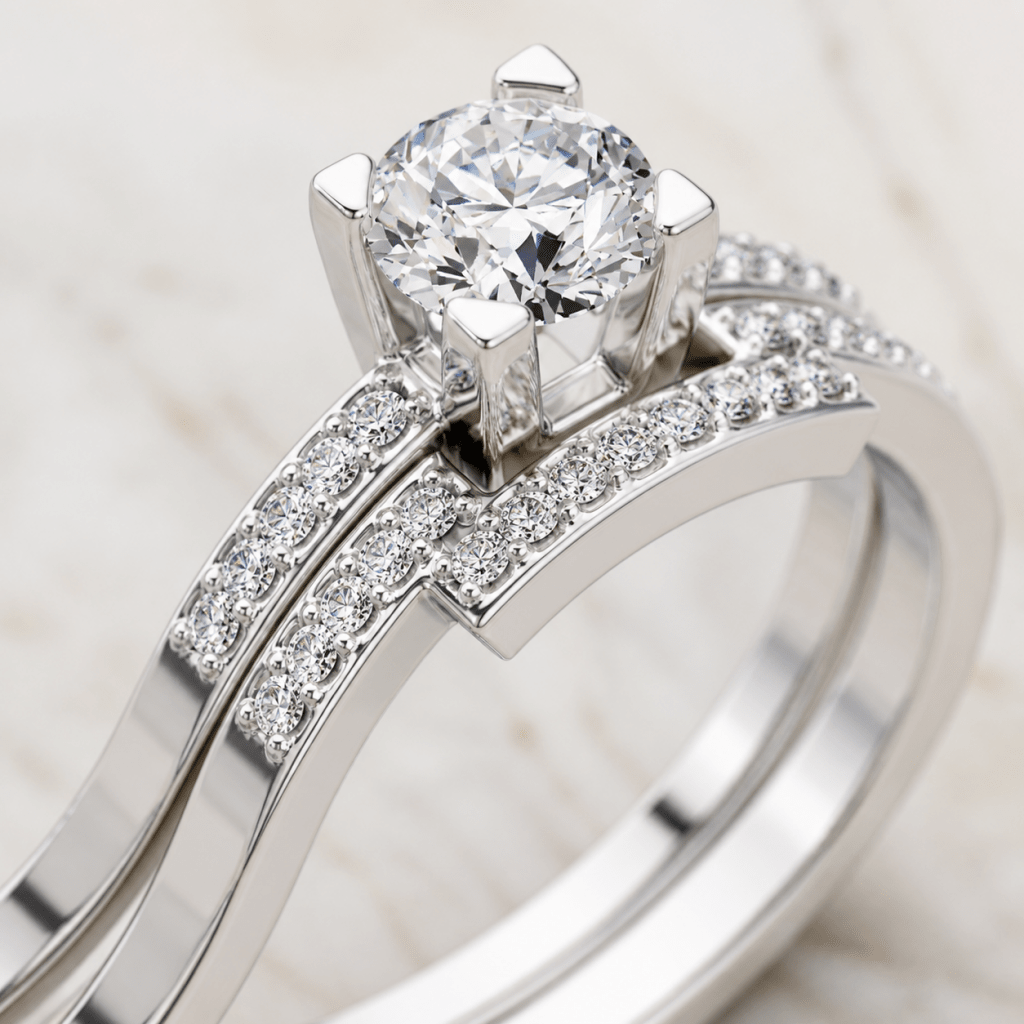 0.60-1.75 CT Round Cut Natural Diamonds - Bridal Set