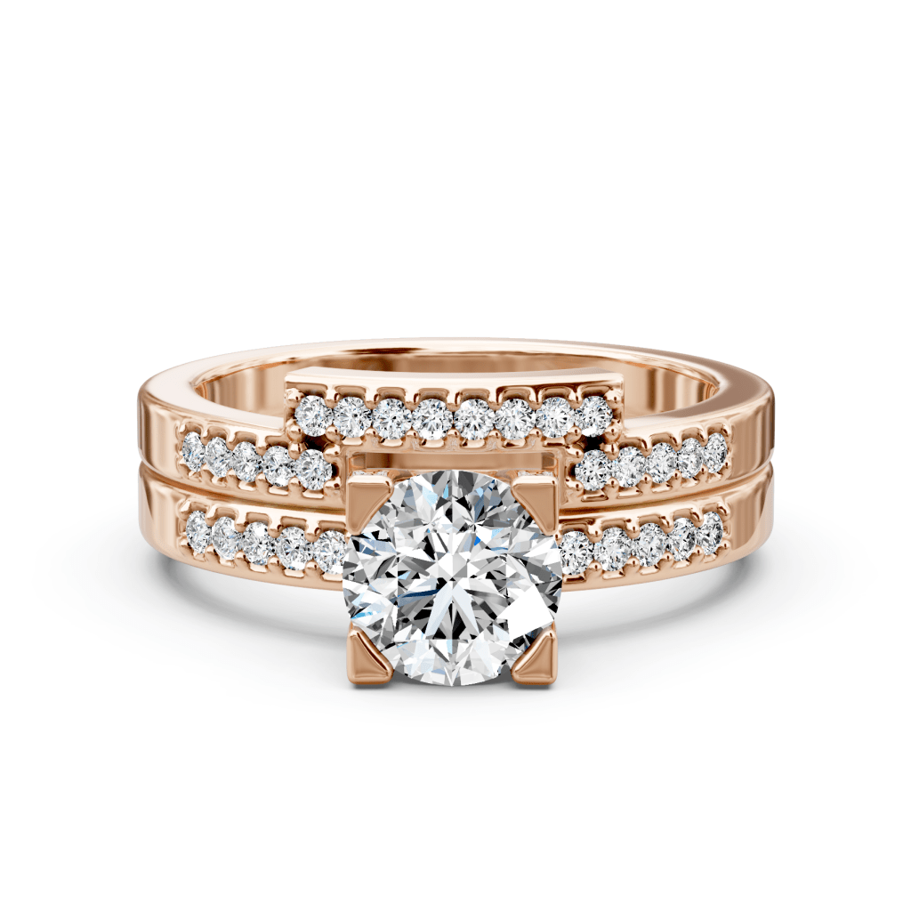 0.60-1.75 CT Round Cut Natural Diamonds - Bridal Set