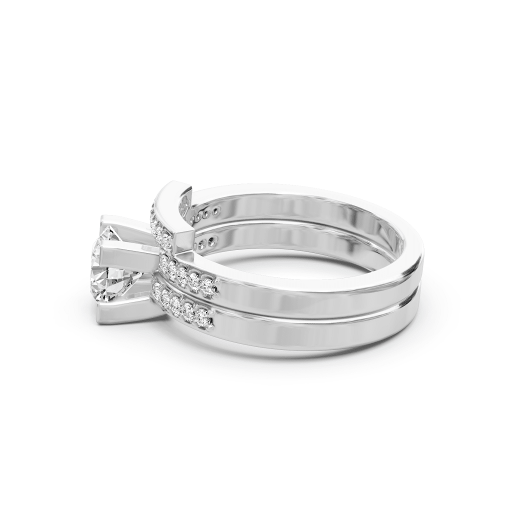 0.60-1.75 CT Round Cut Natural Diamonds - Bridal Set