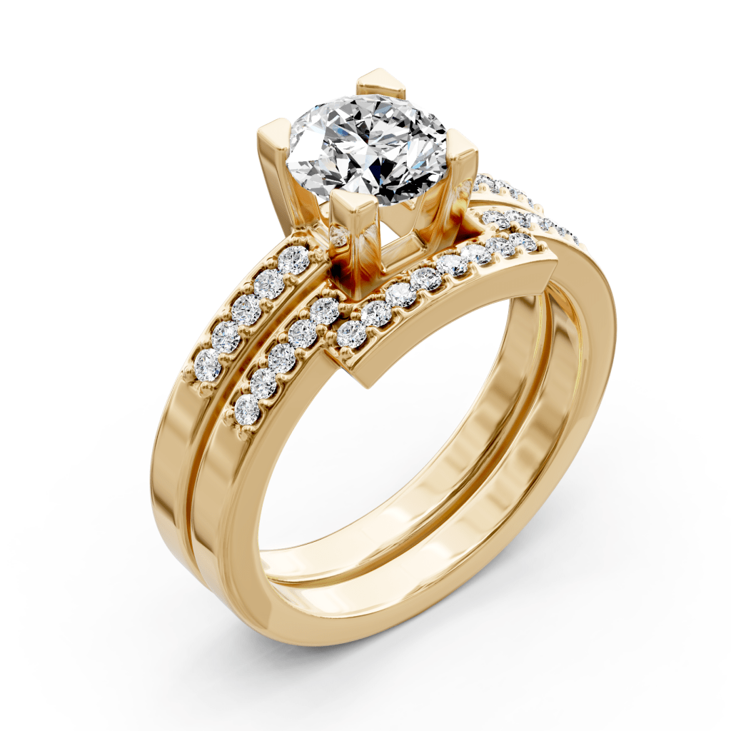 0.60-1.75 CT Round Cut Natural Diamonds - Bridal Set