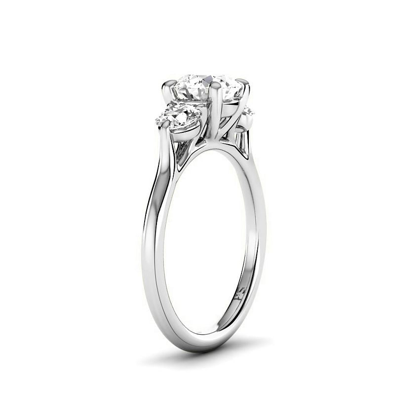 1.55 CT Round Cut Diamonds - Three Stone Ring