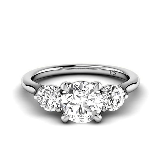 1.55 CT Round Cut Diamonds - Three Stone Ring