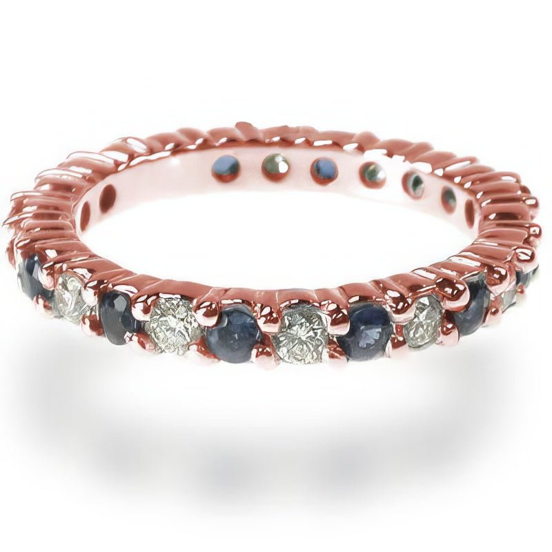 1.50 CT Round Cut Natural Diamonds - Eternity Rings