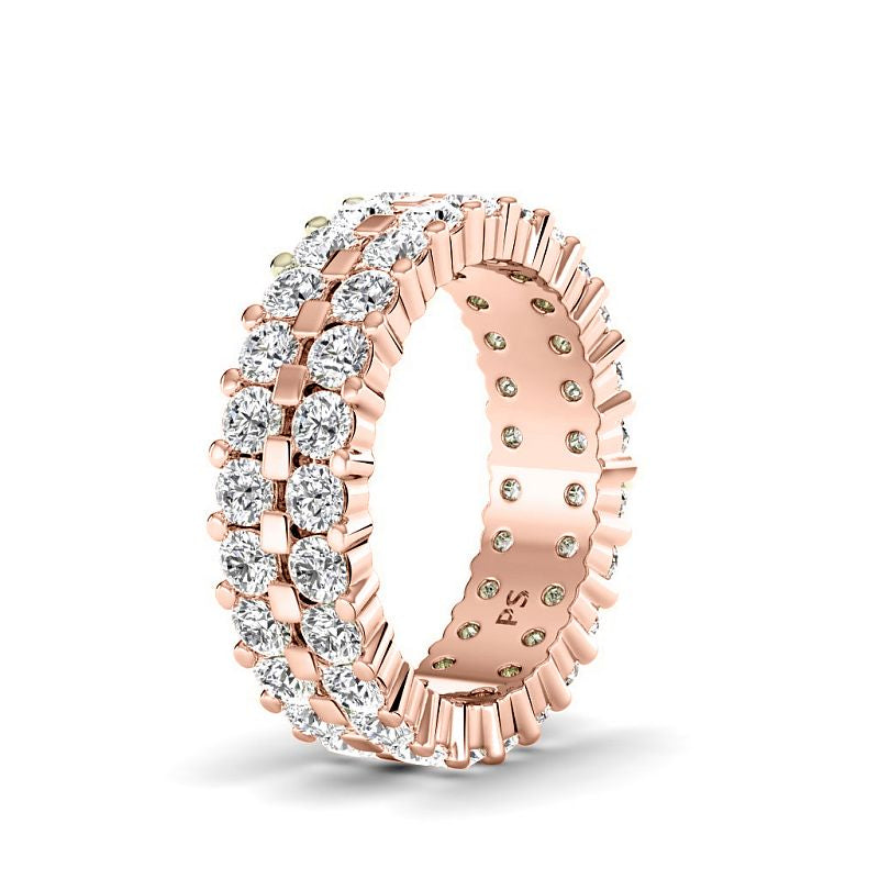 1.50 CT Round Cut Natural Diamonds - Eternity Rings