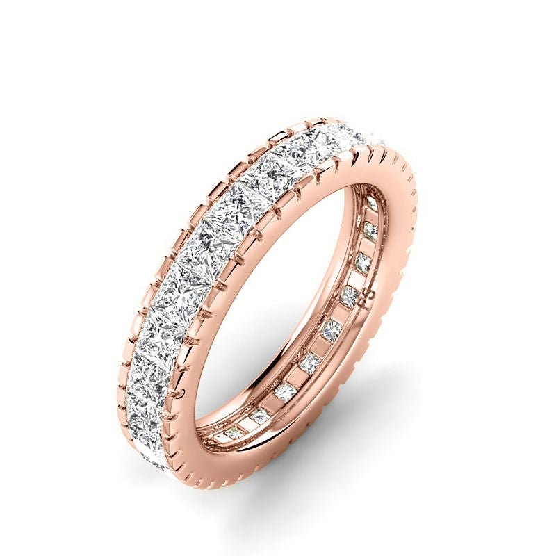 1.90 CT Princess Cut Natural Diamonds - Eternity Rings - Primestyle.com