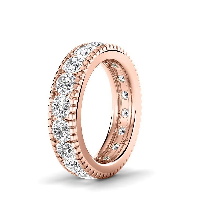 1.00 CT Round Cut Natural Diamonds - Eternity Rings - Primestyle.com