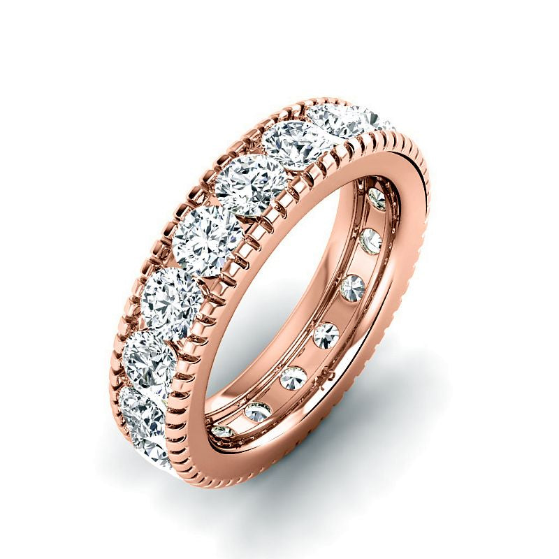 1.00 CT Round Cut Natural Diamonds - Eternity Rings