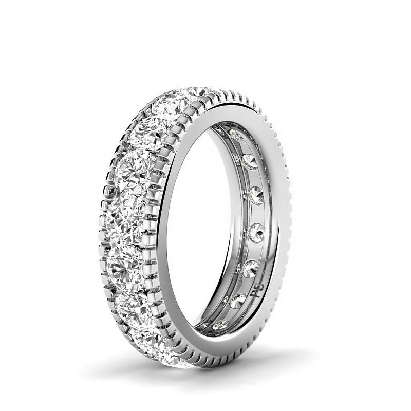 1.00 CT Round Cut Natural Diamonds - Eternity Rings