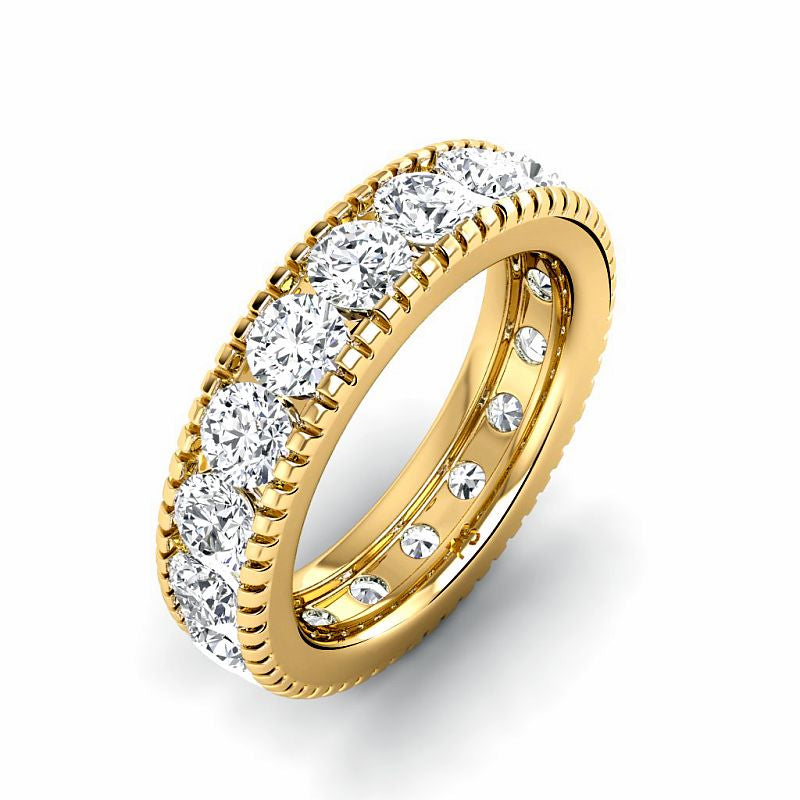 1.00 CT Round Cut Natural Diamonds - Eternity Rings