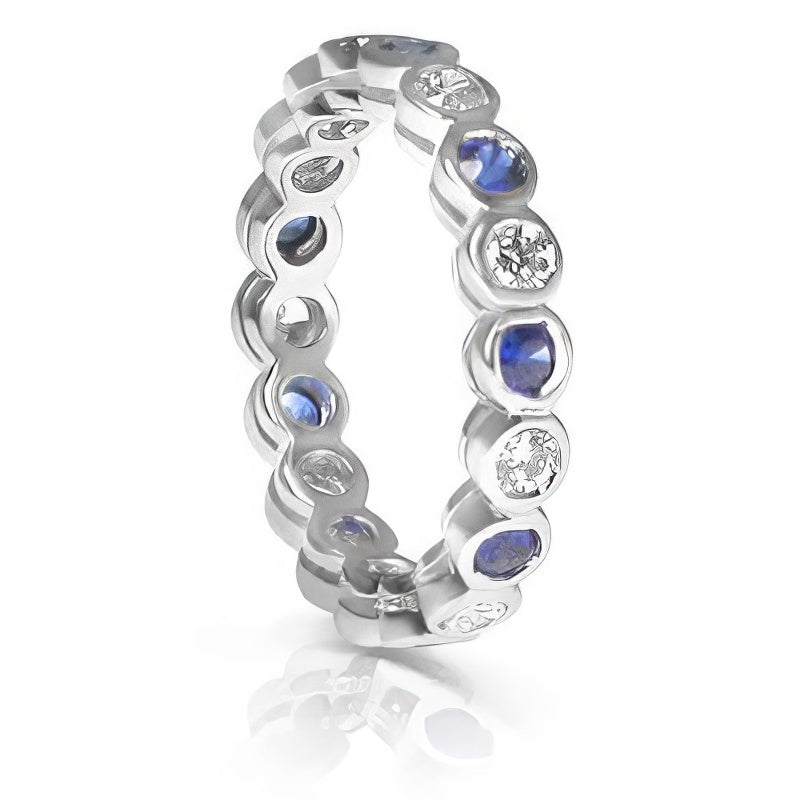 1.55 CT Round Cut Natural Diamonds - Eternity Rings