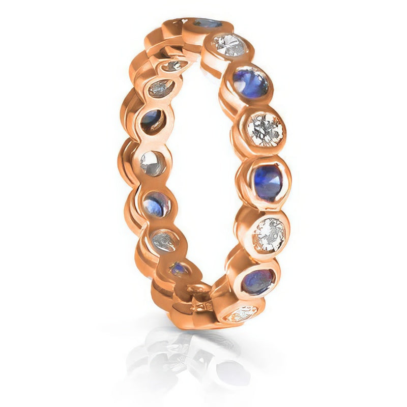 1.55 CT Round Cut Natural Diamonds - Eternity Rings