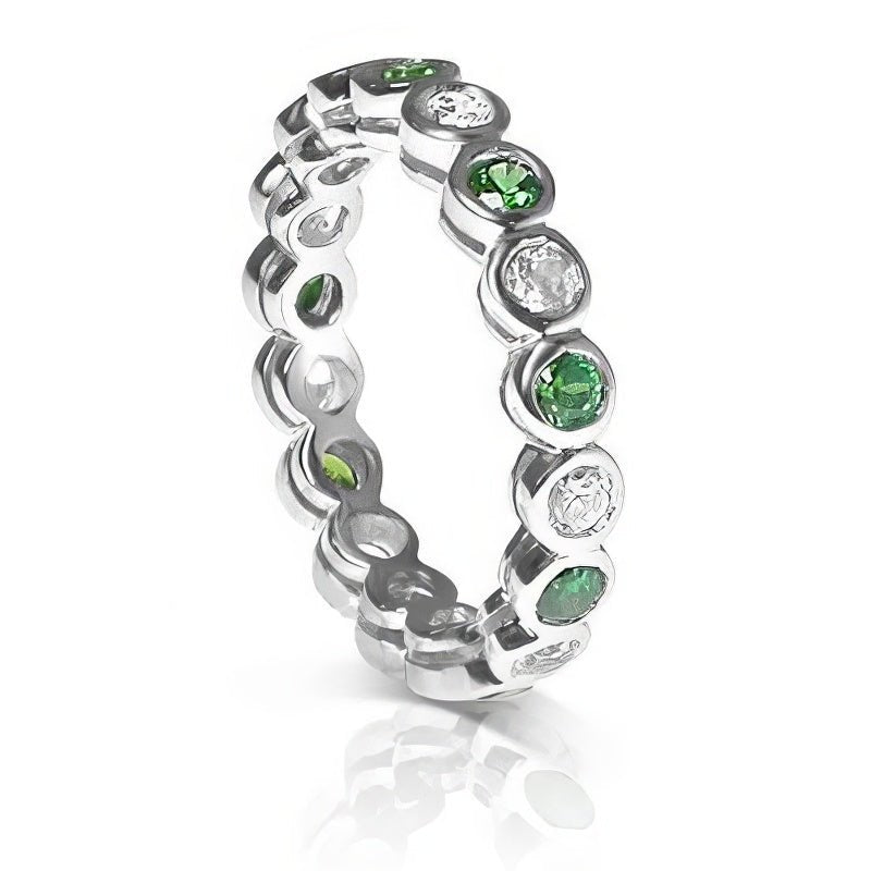 1.55 CT Round Cut Natural Diamonds - Eternity Rings - Primestyle.com