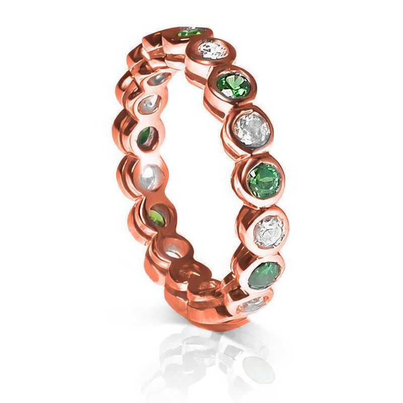 1.55 CT Round Cut Natural Diamonds - Eternity Rings