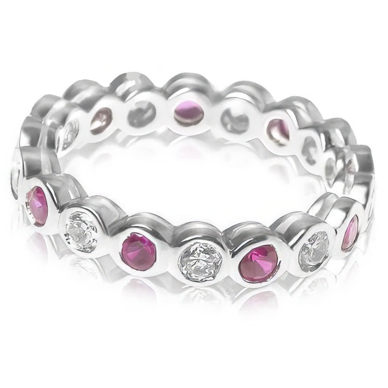 1.55 CT Round Cut Natural Diamonds - Eternity Rings - Primestyle.com