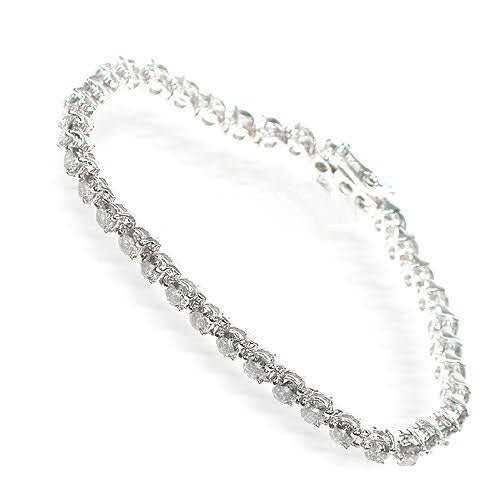 Chic 2.00 CT Round Cut Diamond Tennis Bracelet in 14KT White Gold - Primestyle.com