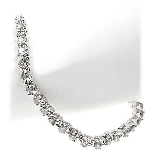 Chic 2.00 CT Round Cut Diamond Tennis Bracelet in 14KT White Gold - Primestyle.com